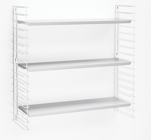 Libro háromszintes fehér polc, hossz 70 cm - Metaltex