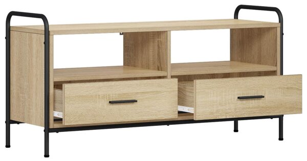 TV szekrény 67,5 x 33 x 50 cm Sonoma Tölgy Szerelt Fa