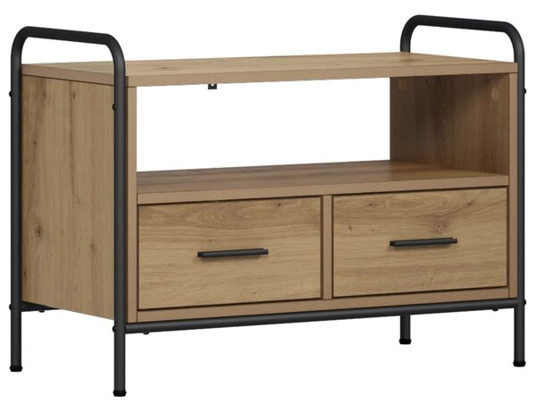 TV szekrény 67,5 x 33 x 50 cm Kézműves Tölgy Szerelt Fa