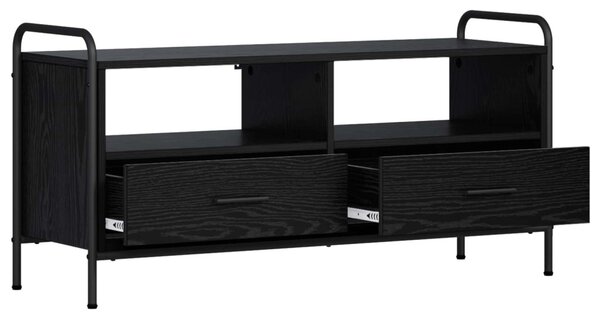 TV szekrény 67,5 x 33 x 50 cm Fekete Tölgy Szerelt Fa