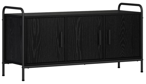 TV szekrény 79,5 x 33 x 50 cm Fekete Tölgy Szerelt Fa