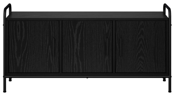 TV szekrény 79,5 x 33 x 50 cm Fekete Tölgy Szerelt Fa