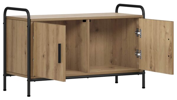 TV szekrény 79,5 x 33 x 50 cm Kézműves Tölgy Szerelt Fa