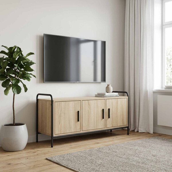 TV szekrény 79,5 x 33 x 50 cm Sonoma Tölgy Szerelt Fa