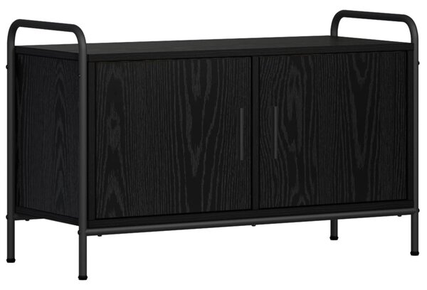 TV szekrény 79,5 x 33 x 50 cm Fekete Tölgy Szerelt Fa