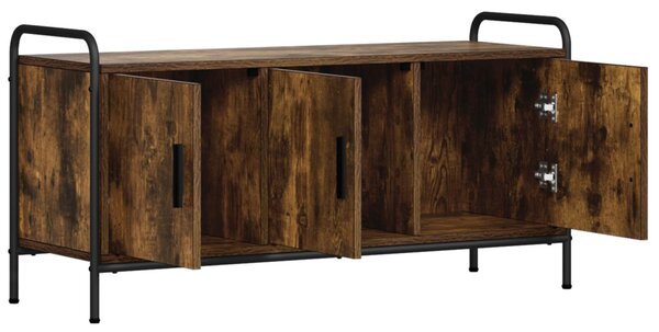 TV szekrény 79,5 x 33 x 50 cm Füstös Tölgy Szerelt Fa