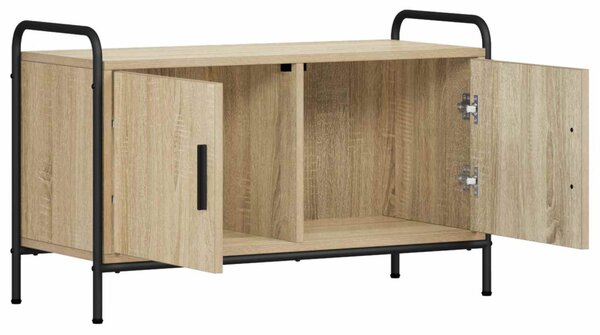 TV szekrény 79,5 x 33 x 50 cm Sonoma Tölgy Szerelt Fa