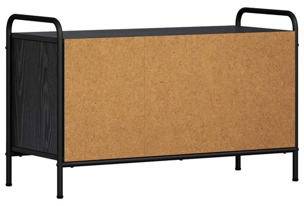 TV szekrény 79,5 x 33 x 50 cm Fekete Tölgy Szerelt Fa