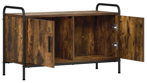 TV szekrény 79,5 x 33 x 50 cm Füstös Tölgy Szerelt Fa