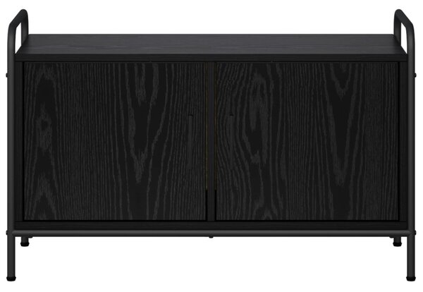 TV szekrény 79,5 x 33 x 50 cm Fekete Tölgy Szerelt Fa