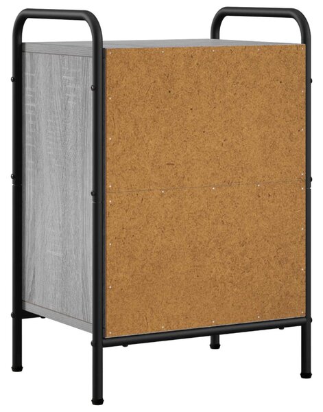 Éjjeliszekrény 2 db Szürke Sonoma 40 x 30 x 60 cm Szerelt Fa