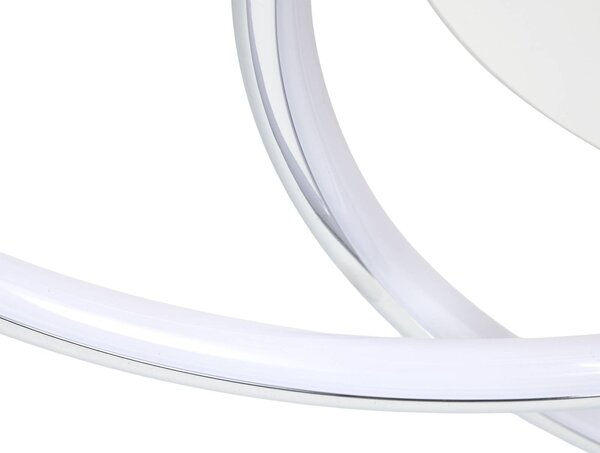 Lindby LED mennyezeti lámpa Joline, Ø 45 cm, króm színű, fém, Króm / ezüst, Nappali / Étkező, fém, Modern