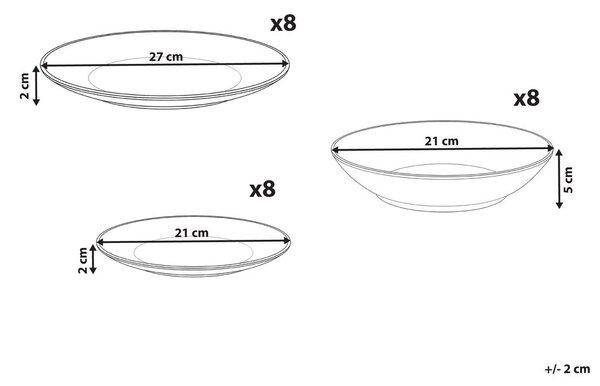 24 darabos étkészlet CHAROLI Porcelán Fehér/arany