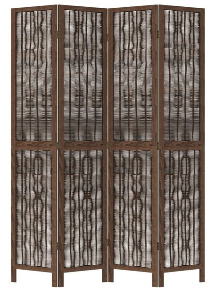 VidaXL 4 Paneles Térelválasztó - Tömörfa - 140x200cm