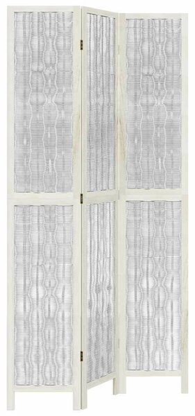 VidaXL 3 Paneles Fa Térelválasztó - 105-110 x 220 cm, Fehér