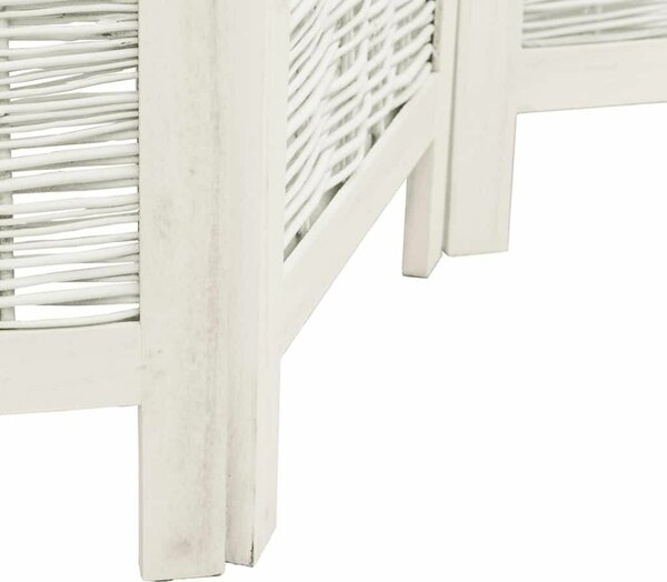 VidaXL 3 Paneles Fa Térelválasztó - 105-110 x 220 cm, Fehér