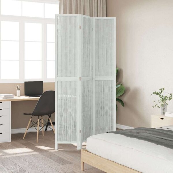VidaXL 3 Paneles Fa Térelválasztó - 105-110 x 220 cm, Fehér