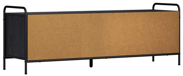 TV szekrény 140 x 39,5 x 50 cm Fekete Tölgy Szerelt Fa