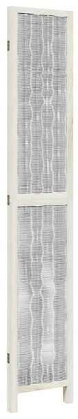 VidaXL 3 Paneles Fa Térelválasztó - 105-110 x 220 cm, Fehér
