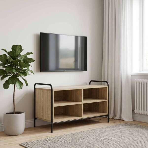 TV szekrény 140 x 39,5 x 50 cm Sonoma Tölgy Szerelt Fa