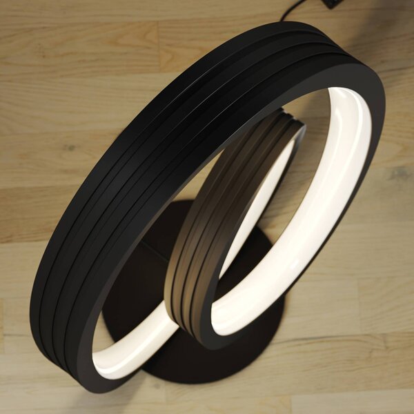 Lucande LED állólámpa Bronwyn, 122cm, antracit, alumínium, dimmelhető, Fekete, Nappali / Étkező, Alumínium, Modern