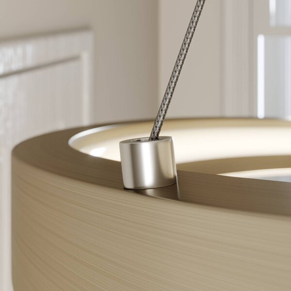Lucande LED-es függőlámpa Gunbritt, Ø 80 cm, ezüst, fényerőszabályzóval,, dimmelhető, Alu / szürke / cink, Nappali / Étkező, Alumínium, Modern