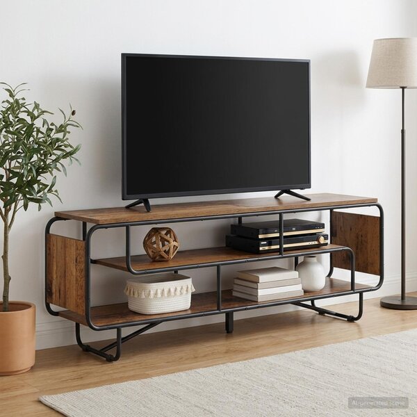TV állvány 180 x 36 x 45 cm Antik Fa Szerelt Fa