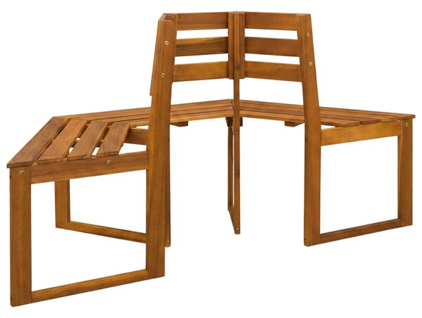 Fa pad 2 db 160 x 140 x 86 cm Tömör Akácfa Természetes