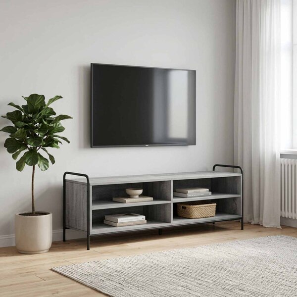 TV szekrény 140 x 39,5 x 50 cm Szürke Sonoma Szerelt Fa
