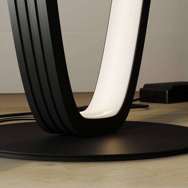 Lucande LED állólámpa Bronwyn, 122cm, antracit, alumínium, dimmelhető, Fekete, Nappali / Étkező, Alumínium, Modern