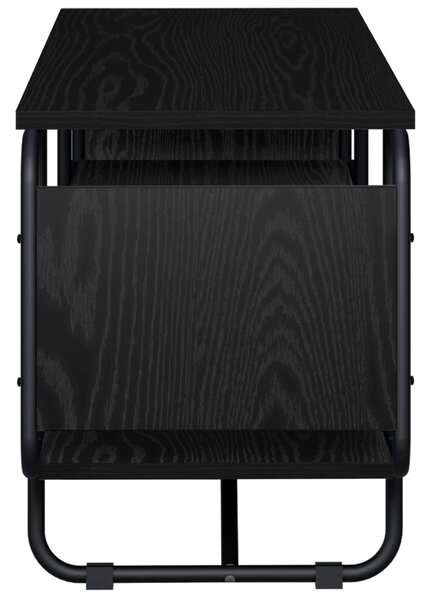 TV állvány 140 x 36 x 45 cm Fekete Tölgy Szerelt Fa