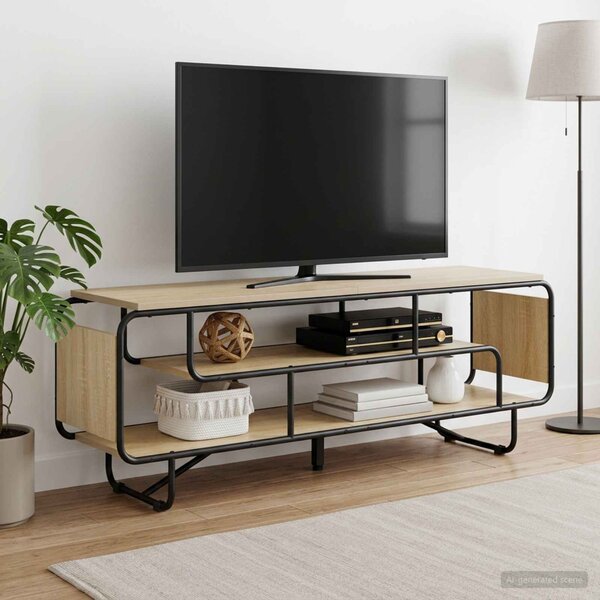 TV állvány 140 x 36 x 45 cm Sonoma Tölgy Szerelt Fa