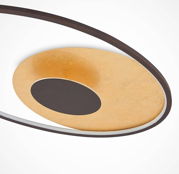 Lindby LED mennyezeti lámpa Feival, 73 cm, rozsda/arany, fényerőszabályzóval, dimmelhető, Barna / rozsda, Nappali / Étkező, fém, Modern