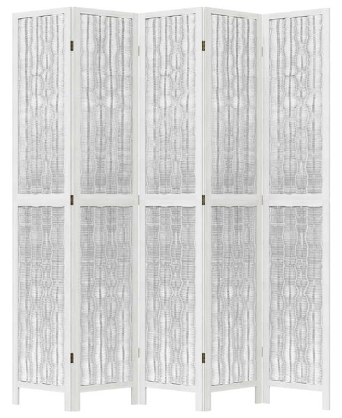 VidaXL 5 Paneles Paraván - Fehér - 175-180x220cm