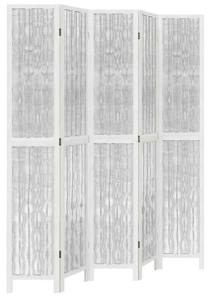 VidaXL 5 Paneles Paraván - Fehér - 175-180x220cm