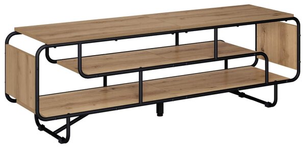 TV állvány 140 x 36 x 45 cm Kézműves Tölgy Szerelt Fa