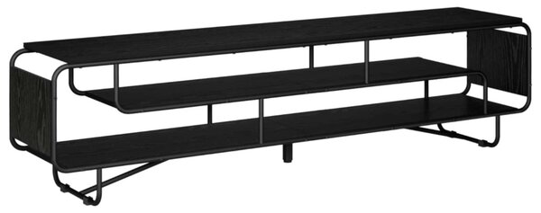 TV állvány 180 x 36 x 45 cm Fekete Tölgy Szerelt Fa
