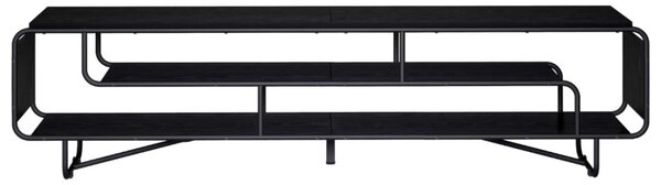 TV állvány 180 x 36 x 45 cm Fekete Tölgy Szerelt Fa