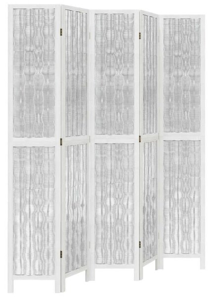 VidaXL 5 Paneles Paraván - Fehér - 175-180x220cm