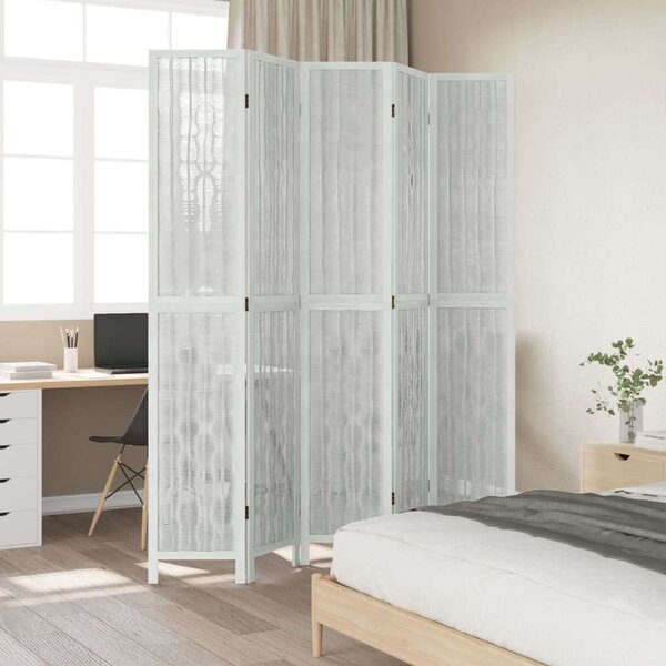VidaXL 5 Paneles Paraván - Fehér - 175-180x220cm