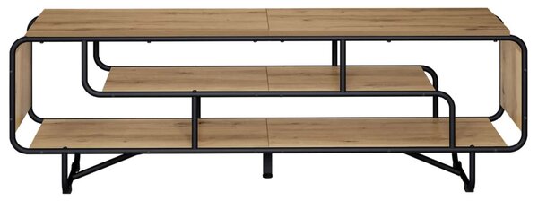 TV állvány 140 x 36 x 45 cm Kézműves Tölgy Szerelt Fa