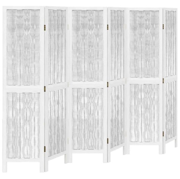 VidaXL Paraván - 6 Paneles - Fehér - 210x160cm