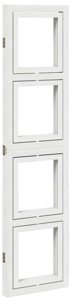 3 Paneles Fehér Tömörfa Térelválasztó - 160 cm