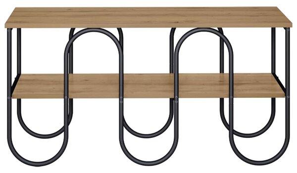 TV állvány 100 x 40 x 50 cm Kézműves Tölgy Szerelt Fa