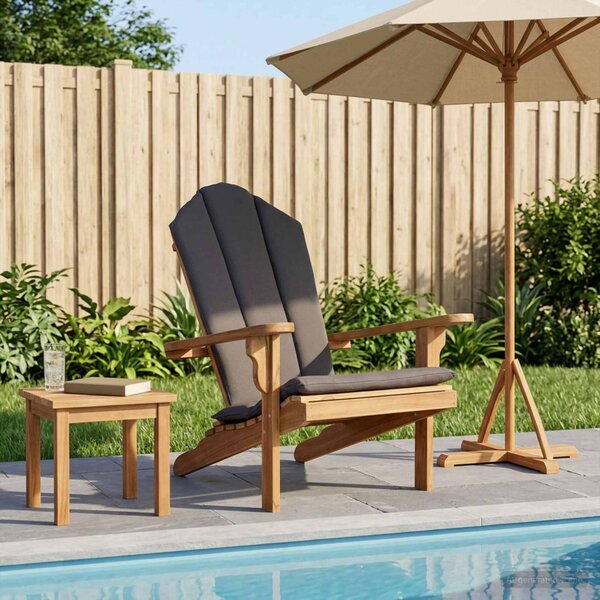 Kerti Adirondack szék Természetes Tömör Teakfa