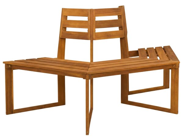 Fa pad 160 x 70 x 86 cm Tömör Akácfa Természetes félkör alakú