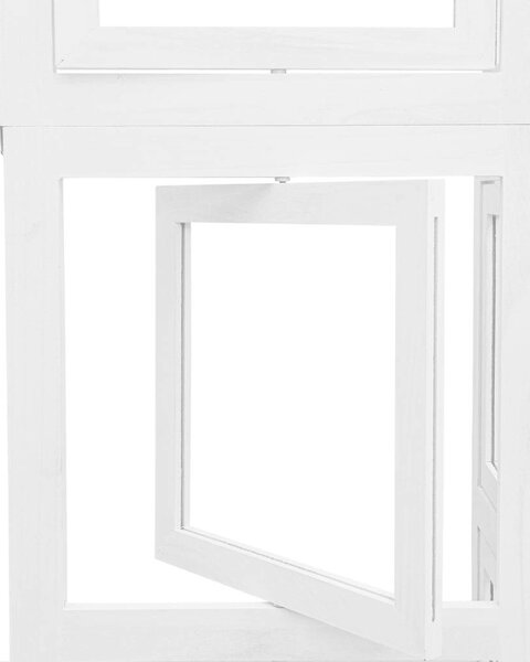 3 Paneles Fehér Tömörfa Térelválasztó - 105x200 cm
