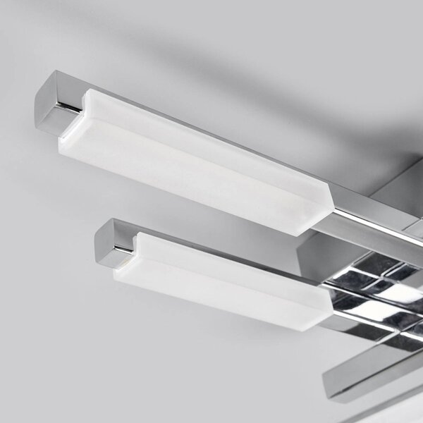 Lindby LED mennyezeti lámpa Patrik, 62 cm, 6 lámpás, króm, IP44, Króm / ezüst, Fürdőszoba, fém, Modern