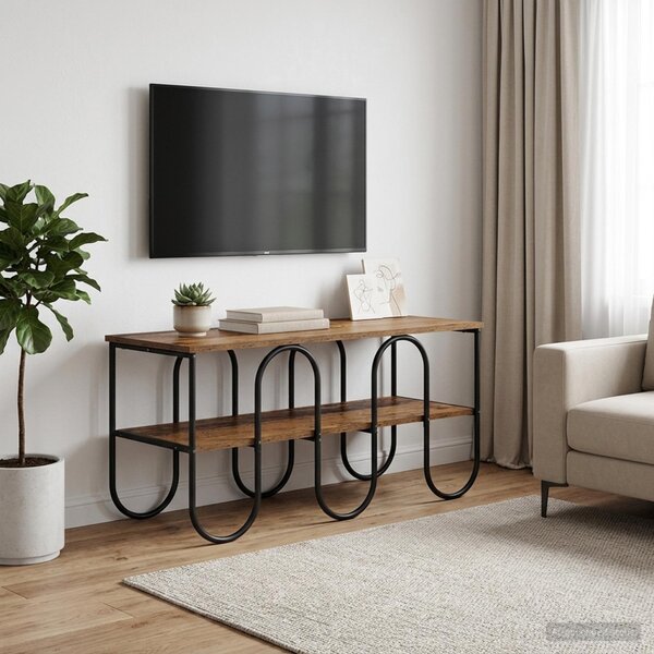 TV állvány 100 x 40 x 50 cm Antik Fa Szerelt Fa