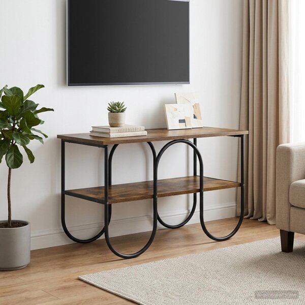 TV állvány 80 x 40 x 50 cm Füstös Tölgy Szerelt Fa
